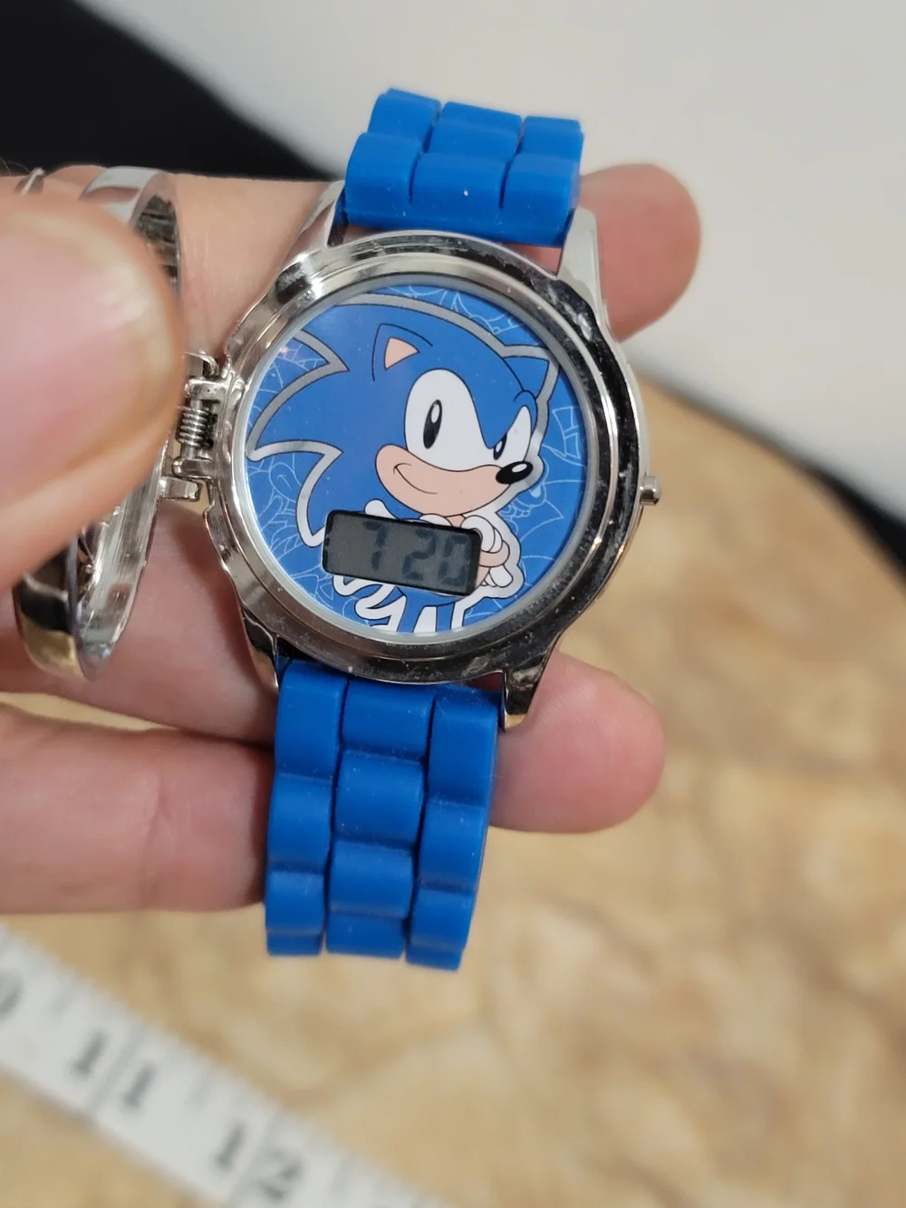 Blue Silicone Kids Character Watch with Metal Case